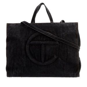 Telfar - Large Denim Shopper Tote Bag - Black - HTF